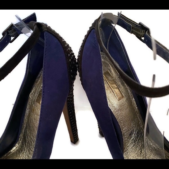 Wild Pair Platform Ankle Rhinestone Heels 6.5 - Picture 3 of 6